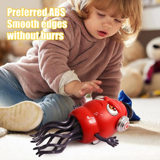 Yousheng Dancing Octopus Toy Smart Sensor 8-Leg Auto-Dance Pet Toy Crawling Obstacle Sensor Toy with Music Lights Cat Dog Decompression Toy for Pets