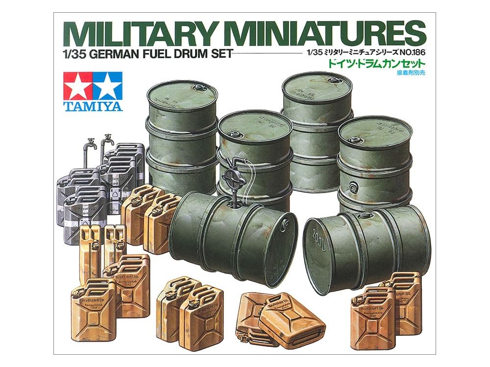 Tamiya Military Miniature Series 186 German Drum Can Set Plastic Model Kit 35186 1/35 No.
