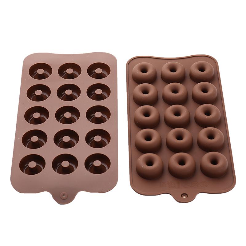 3D силиконовая форма для пончиков, 15 полостей, форма для изготовления колец для пончиков, кухонные инструменты