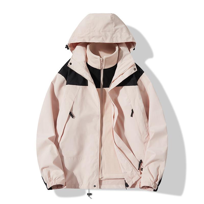 Куртка мужская и женская взрывная куртка зимняя уличная три в одном съемный двухкомпонентный альпинистский костюм пара