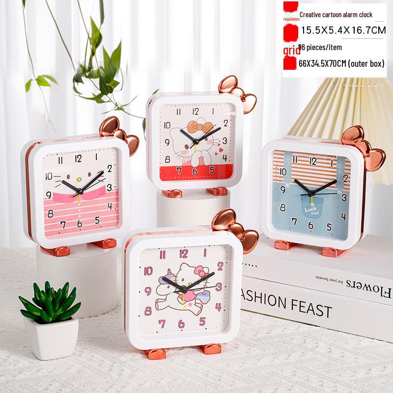 Супер громкий мультяшный металлический настольный будильник - тихий, креативный цифровой будильник