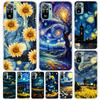 Чехол-обложка 'Звездная ночь' Ван Гога для Xiaomi Redmi Note 10 9S 9 8T 8 Pro 7 5 Mi 9T 10T 11T 12T 11 12 Lite 12X A3 A2 A1 Печатный чехол