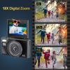 Compact Digital Photography Camera 4K 18X Digital Zoom Vintage Video Recorder YouTube WiFi Webcam 64MP 180° Flip Screen Cameras