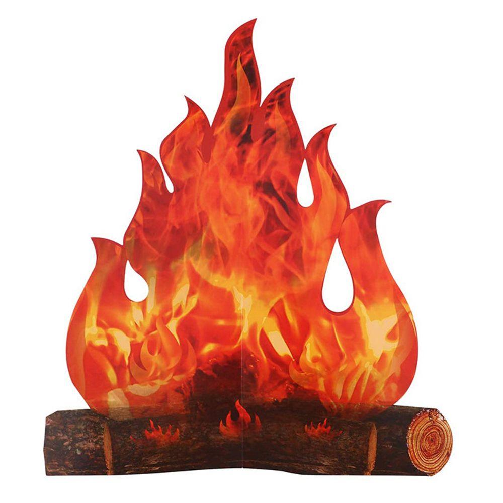 Бумажный костер центральный элемент огонь украшение для вечеринки 3D декоративный картонный искусственный огонь пламя