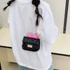 Solid Bow Color Unisex Crossbody Bag Butterfly Decoration Breathable Kids Fabric