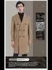 Men’s Handmade 100% Wool Double-Breasted Coat for Autumn/Winter