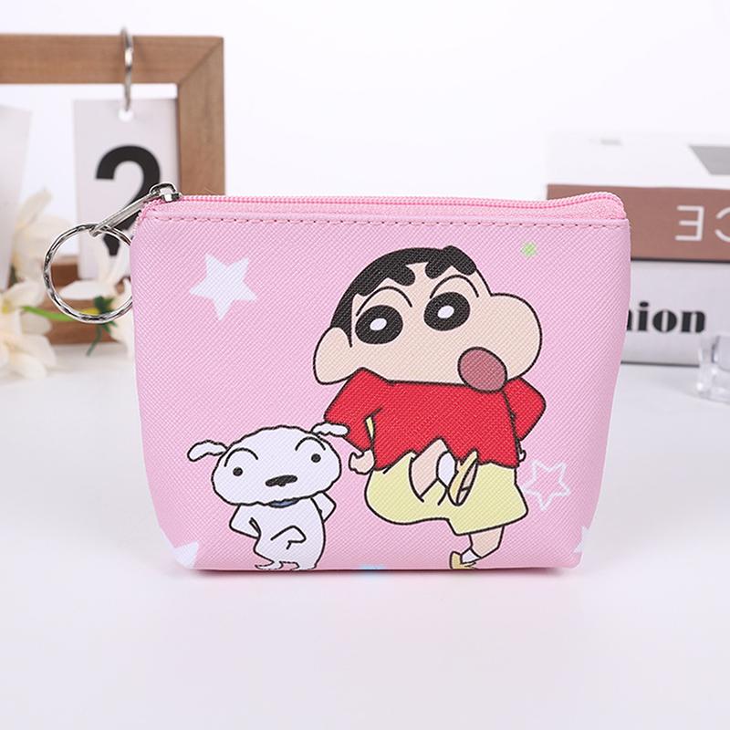 Кошелек для монет Crayon Shinchan Милый Аниме Студенческий Кошелек Мультяшный Дорожный Кошелек Брелок Ключ Зарядка Сумка для хранения Подарок