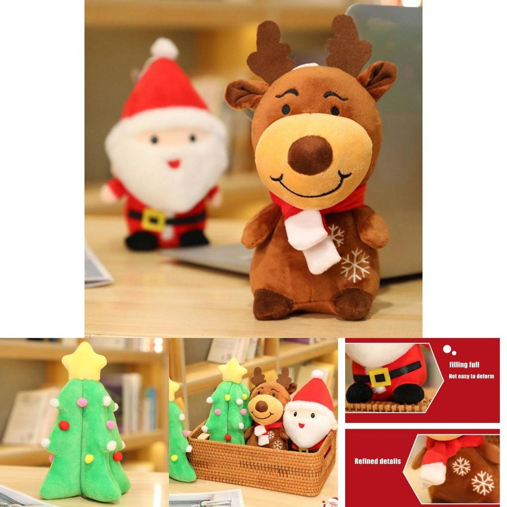 Очаровательный Рождественский Санта Клаус Лось Рождественская Елка Плюшевая Игрушка Мягкая Набивная Кукла Детский Подарок для Объятий