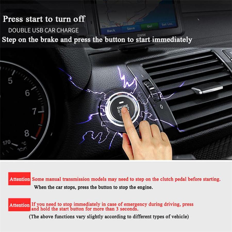 Car SUV Keyless Entry Engine One-butto Start PKE Alarm Kit For Universal DC 12V