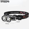 LED Headlamp USB Rechargeable Mining Lamp Outdoor Night Fishing Lighting Lamp Maintenance Work Light Strong Light Headlamp
