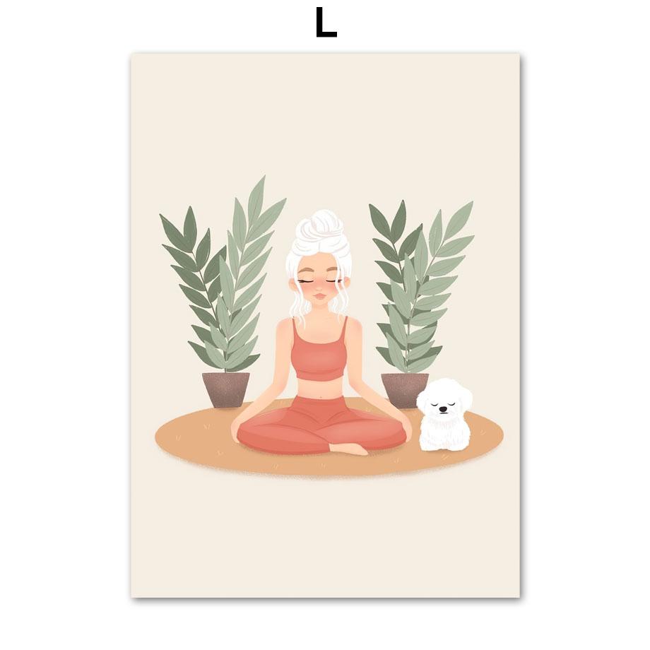 Поза дерева для йоги, скандинавский постер, Мальдивы, шляпа от солнца для серфинга, пляжная девушка, настенная живопись, холст, картина, домашний декор, фотографии для гостиной