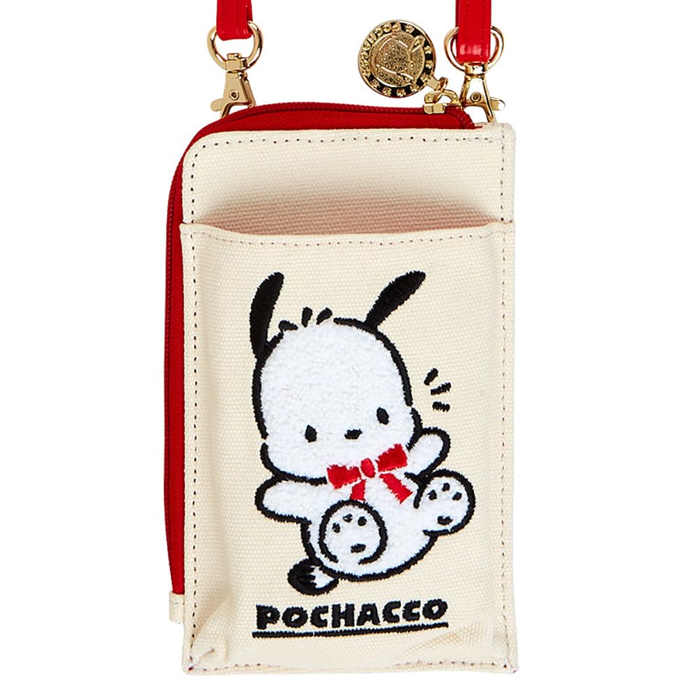 Sanrio Sanrio Pochacco Смартфон Плечо 35th Anniversary Красная Лента Мобильный Ремешок Pochacco Pochacco 35th Anniversary День Рождения Сумка через плечо Сумка