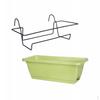 Balcony Hanging Planter with Bracket 43x19x15cm Lightweight Multifunctional Window Box Deck