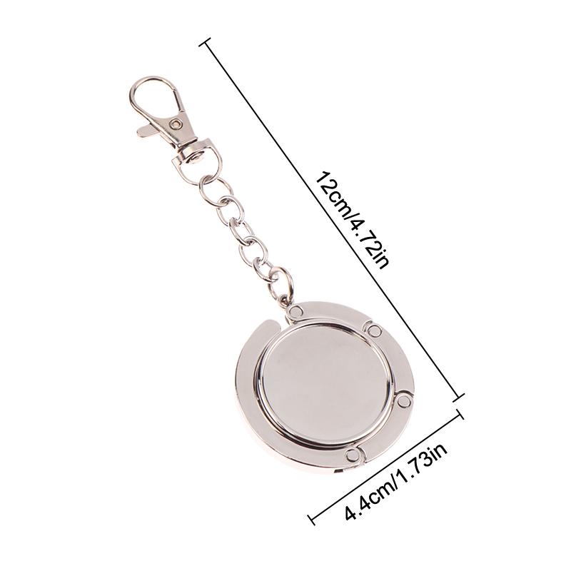Простой круглый металлический складной крючок-держатель для сумки, портативные крючки для сумок, брелок, подвески для стола, многоцелевой нескользящий крючок