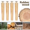 4Set Furniture Legs Wooden Solid Furniture Feet Kit Oblique Straight Table Feet Non-slip Chair Feet Replacement Feet Sloping Hot