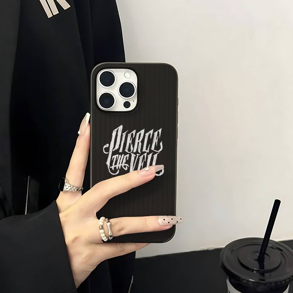 Чехол для телефона P-Pierce The Veil Band с гофрированным узором для iPhone 17 Air 16 Plus Pro Max Матовый ударопрочный чехол