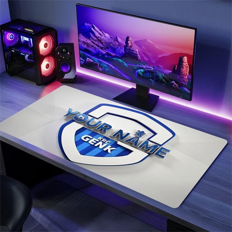 Custom Name,KRC Genk Mouse Pad, Large Gaming Desk Mat, Non-slip XXL Mousepad for Laptop & Tablet, Mini PC Playmat with Stitched Edges