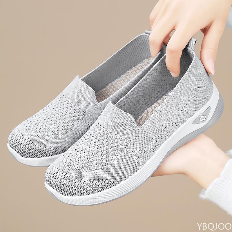 Women's New Mesh Breathable Casual Flat Bottom Versatile Sports Single Solid Color Temperament Women's Vulcanized Shoes Sneakers