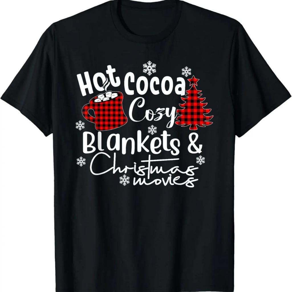 Merry Christmas Hot Cocoa Cozy Blankets & Christmas Movies T-Shirt