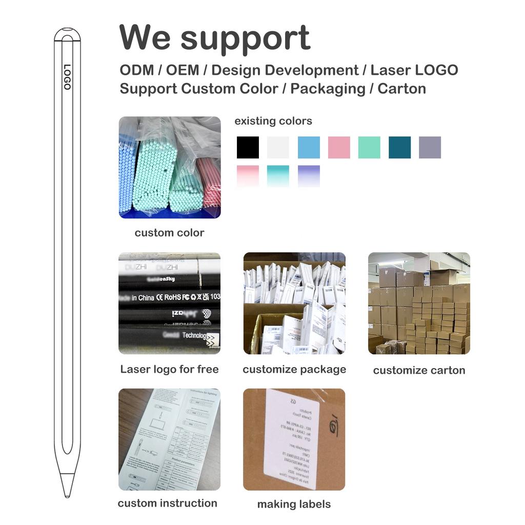 Factory Popular Stylus for IPad 2018-2024 Pen for Apple Pencil Magnetic Palm Rejection Touch Pencil Charge Drawing Writing Pen