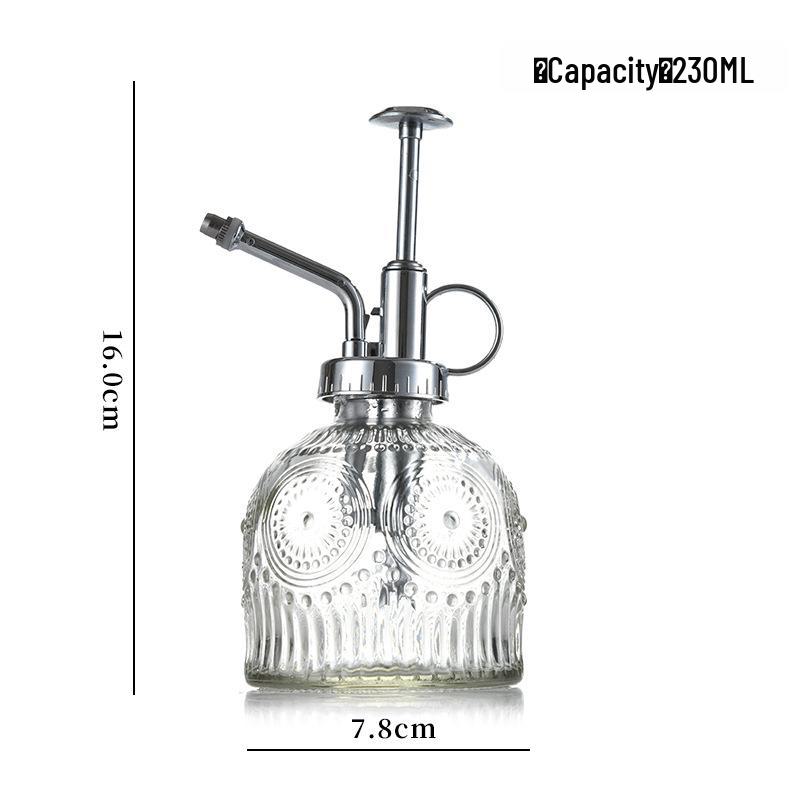 Embossed Glass Watering Sprayer for Home and Garden Decor
