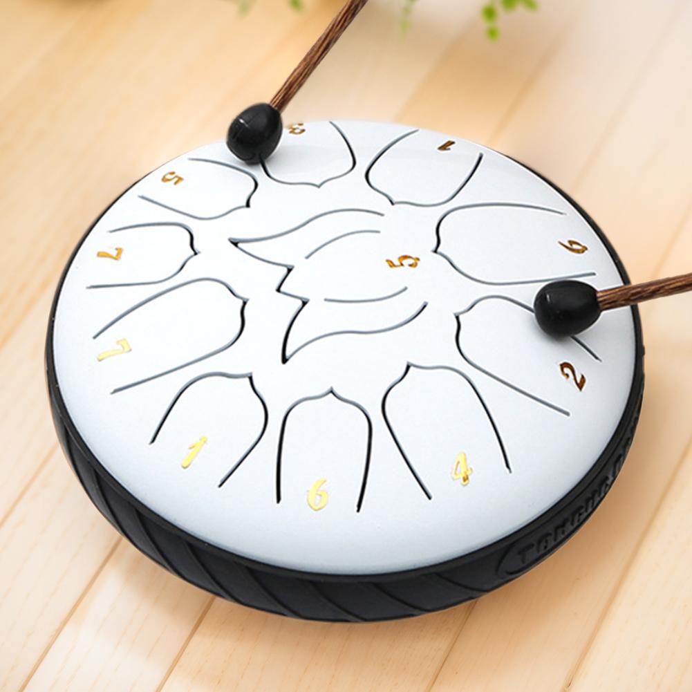6-дюймовый 11-нотный барабан Handpan с сумкой для барабана, музыкальная книга, молоточки для барабана Hand Pan Drum для развлечений, медитации, йоги, дзен-подарки