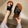 Design Sense Niche Flat Roman Shoes Cool Slippers Women's Shoes Summer Wear Beach Shoes Toe Slippers Women's