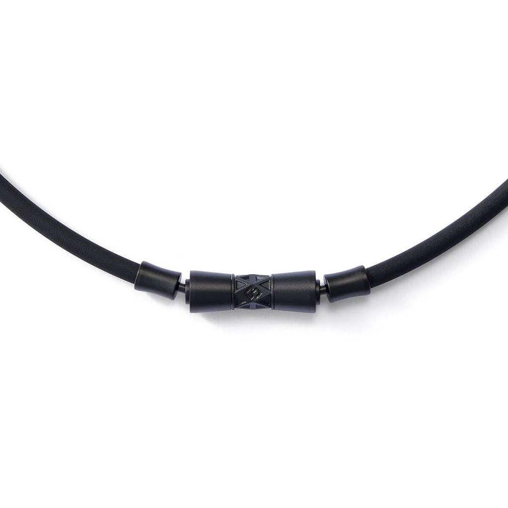 Colantotte TAO LIONE Magnetic Necklace TAO100 for Men and Women Matte Black x Black L (47cm)