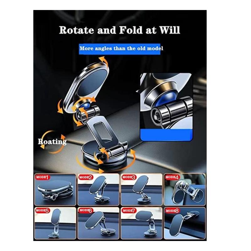 Универсальное крепление на приборную панель автомобиля, магнитный держатель для телефона с вращением на 360 градусов, совместимый со всеми сотовыми телефонами, изготовлен из прочного титана и силикона, 2 штуки