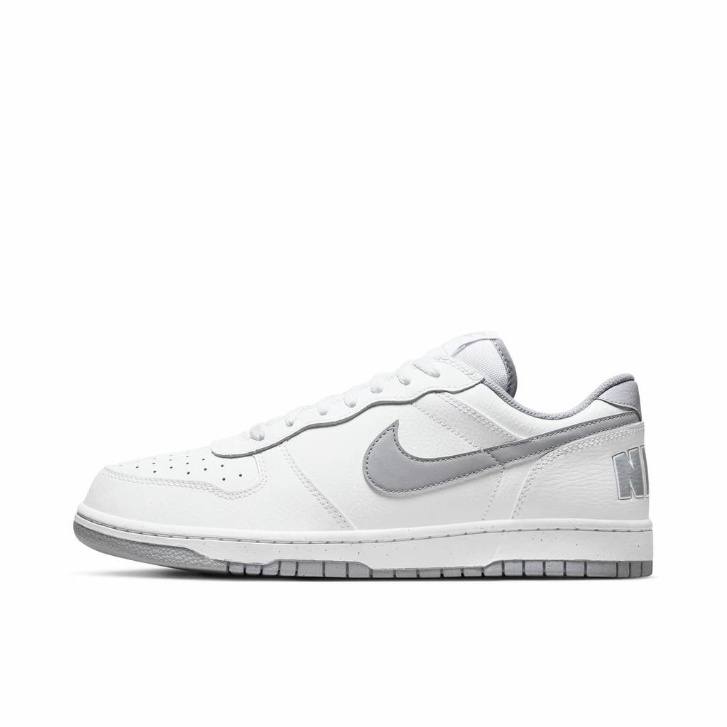 Nike Dunk Moon White Trace Abrasion Resistant Low top Skateboard Shoes Men's White Gray Silver 355152-106(Team1821-)