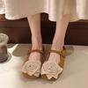 Летние женские тапочки One Kick Suede Flowers Shoes для женщин, универсальные, для повседневных поездок на работу, мягкая подошва, новые Zapatillas De Mujer