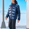 Skechers Мужская стеганая пуховая куртка с капюшоном, однотонная, серия Diamond, темно-синий/черный L423M166-0029