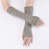 Fingerless Long Wrist Gloves White Black Ankle Wrist Sleeves Fashion Elbow Mittens  Girl Boys