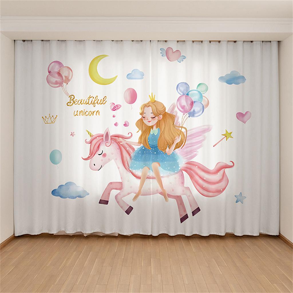 Charming Pink Star Moon Ballet Dancing Girl Digital Drape for Livingroom Space Bedchamber Princess Children ' s Space HouseholdDecoration