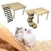 Wooden Climbing Platform for Hamsters Gerbils Small Pet Grinding Jumping Toy for Promoting Exercise and Exploration