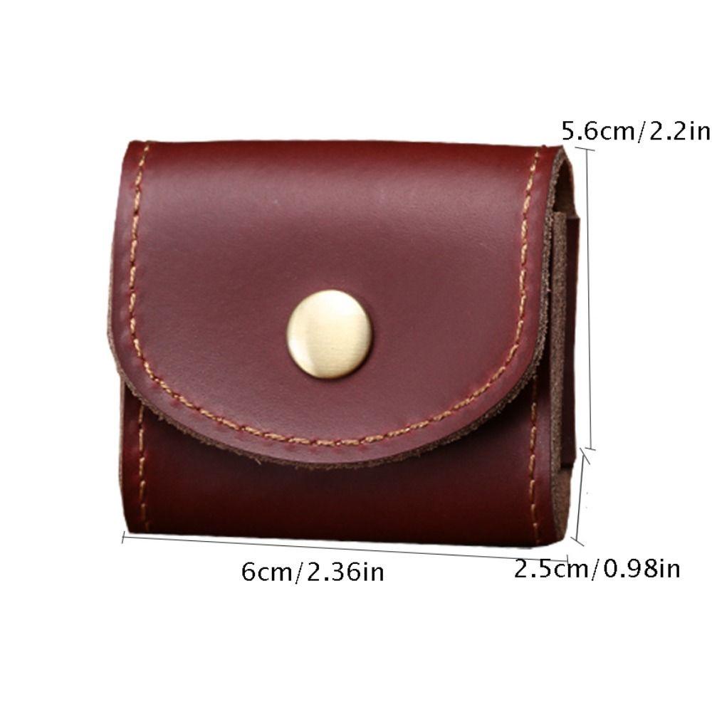 Mini Leather Data Cable Storage Box Waterproof Leather Wallet Portable Mini Coin Purse  Female