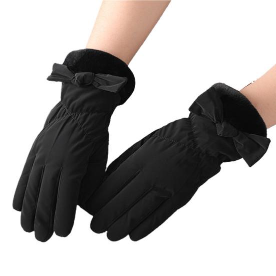 Большие женские варежки, плюшевые уличные перчатки с полными пальцами