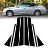 6pcs/set Glossy Black Pillar Posts Door Window Trim Decoration Cover Stickers Styling For Nissan Altima 2008-2012