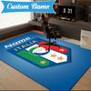 Custom Name Italian Football Crest Rug Game Carpet, Floor Mat for Bedroom Living Room Entryway Rug, Home Decor Idea Gift for Christmas birthday