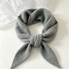 Solid Color Knitted Triangle Scarf Striped False Collar Neck Cover Cross Scarves  Girl