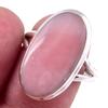 Natural Pink Opal Gemstone Handmade 925 Solid Sterling Silver Ring Size 10 I2s45