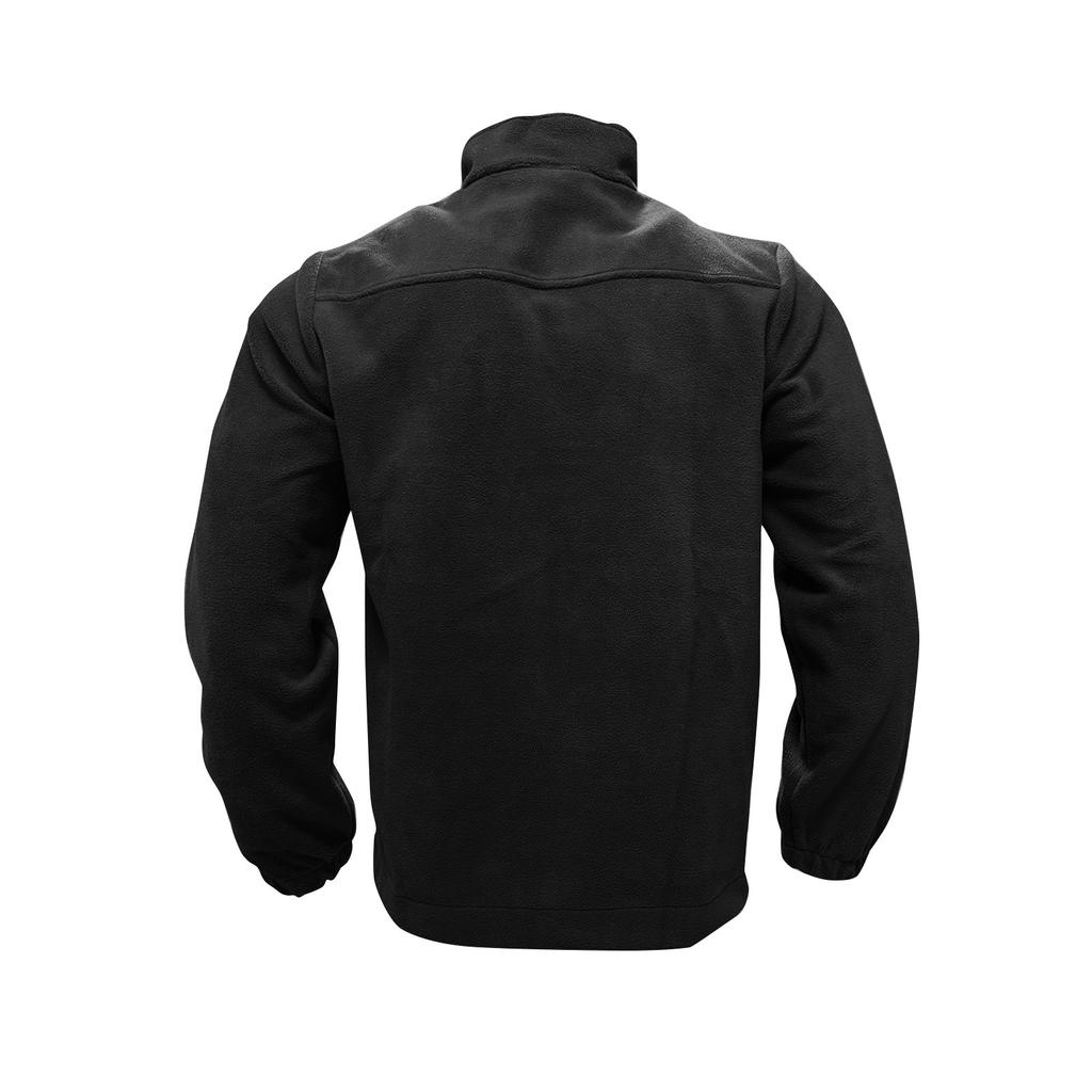 Мужская куртка-кардиган с воротником-стойкой, однотонная, мужская повседневная флисовая куртка-кардиган