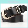 Women Leather Genuine Belt Metal Pin Buckle Jeans Waist Belt Decoration Fashion