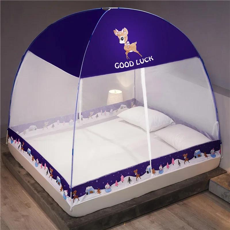 Foldable Bunk Mesh Net Breathable Mosquito Net Simple Yurt Mosquito Net Portable Camping Tent Single Double Bed Canopy for Adult