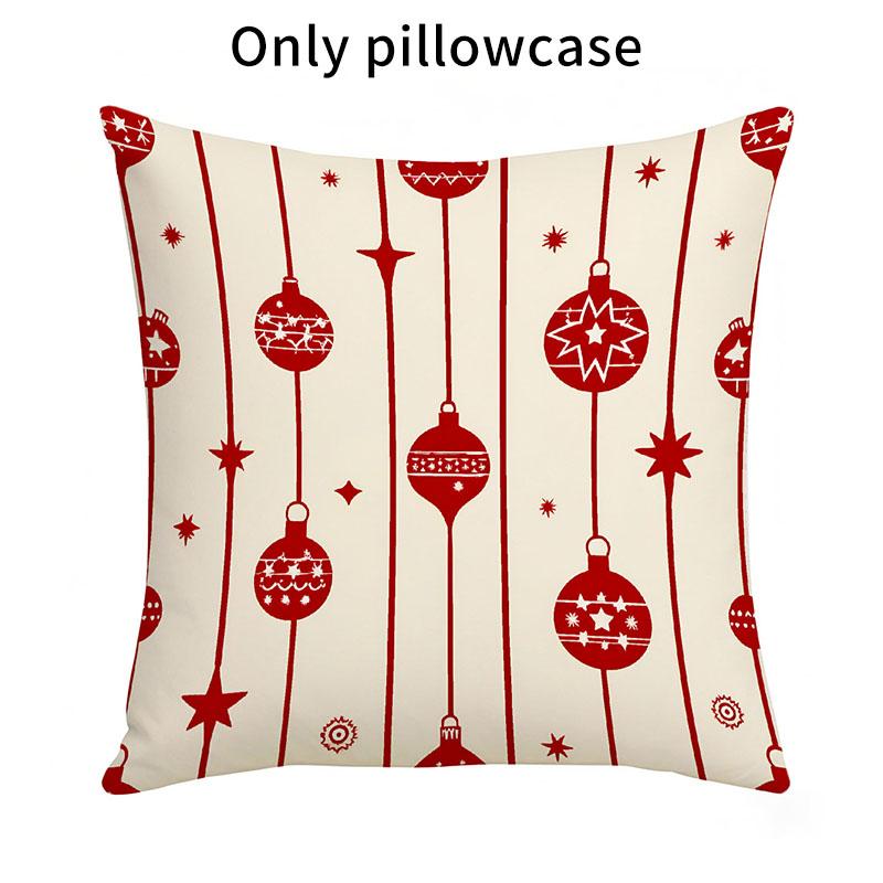 Christmas Tree Snowflake Print Pillowcase Merry Christmas Decorations Room Decor Flax Pillow Case Room Decoration Pillow Cover