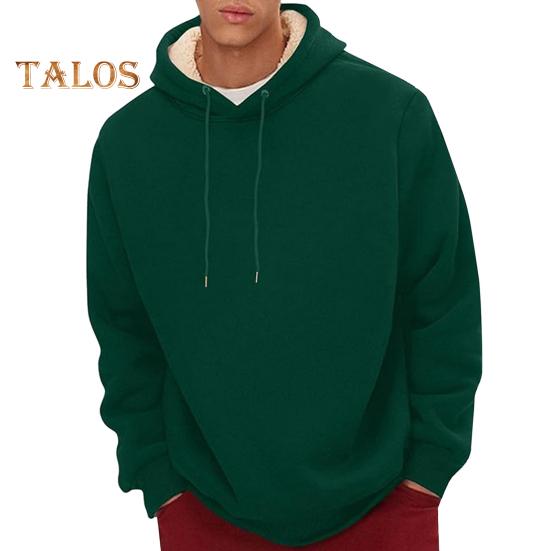 Зимняя мужская толстовка с капюшоном на бархатной подкладке, свободная, с длинными рукавами, со шнурком, большого размера, средней длины, с эластичными манжетами и подолом, повседневная толстовка для пары