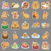 50 шт. милых наклеек Capybara для бутылок с водой, ноутбука, гитары, багажа, велосипеда