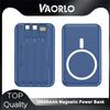 VAORLO Magnetic Power Bank Real 10000mAh Large Capacity 20W Fast Charge Built In Three Cable For Iphone 14 15 16 Pro Max