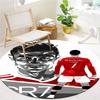 Круглый ковер CR7, Ковер для гостиной, спальни, дивана, игровой комнаты, Нескользящий коврик