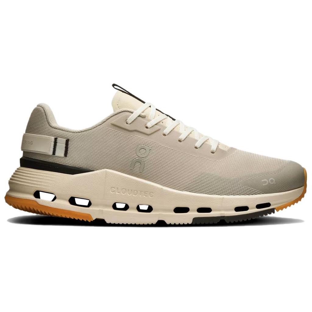 On Cloudnova Form 2 Comfortable Soft Breathable Low-Top Short Distance Running Shoes Women Sneaker Beige 3WE30174141